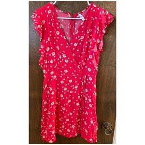 Juniors Floral Wrap Dress